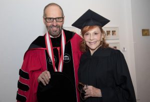 Mrs. Kaufman with the University of Arts president David Yager