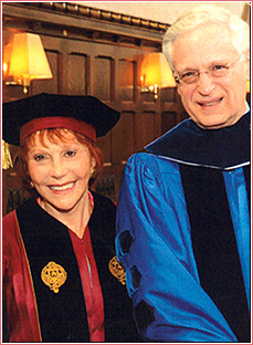 Mrs. Kaufman at the Fordum University earning her Honorary Doctorate Degree